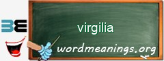 WordMeaning blackboard for virgilia